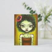 Cactus Girl Briefkaart (Staand voorkant)