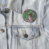 Cactus Girl Pin Ronde Button 5,7 Cm (In situ)