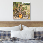Cactus gitaar canvas afdruk (Insitu (Slaapkamer))