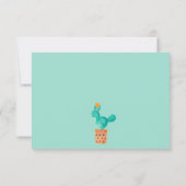 Cactus gold glitter waterverf baby shower insert kaart (Achterkant)