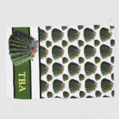 Cactus Golf Towel - Gepersonaliseerd monogram Golfhanddoek (Horizontaal)