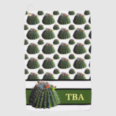 Cactus Golf Towel - Gepersonaliseerd monogram Golfhanddoek (Voorkant)