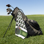 Cactus Golf Towel - Gepersonaliseerd monogram Golfhanddoek (Groen)