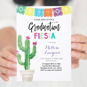 Cactus Graduation Party Fiesta Uitnodiging
