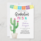 Cactus Graduation Party Fiesta Uitnodiging (Voorkant)