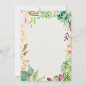 Cactus Graduation Party Invitation Southwestern Kaart (Achterkant)