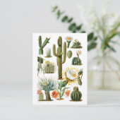 Cactus Grafiek Briefkaart (Staand voorkant)