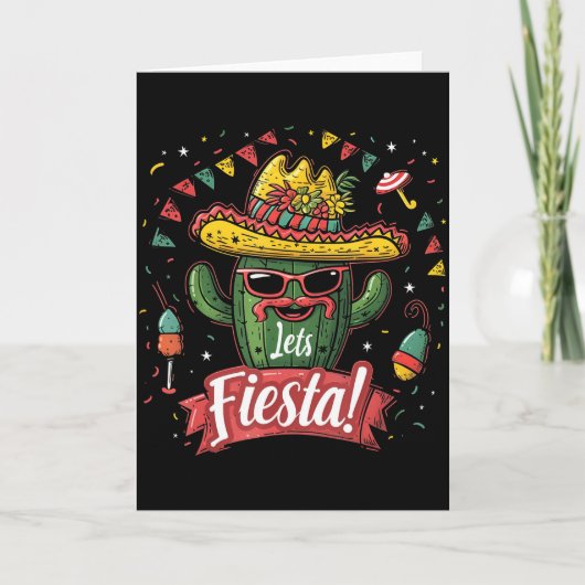 Cactus - Grappige Cinco De Mayo Mannen Vrouwen Mex Kaart (Voorkant)
