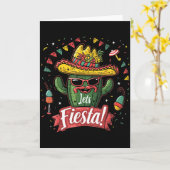 Cactus - Grappige Cinco De Mayo Mannen Vrouwen Mex Kaart (Gele Bloem)