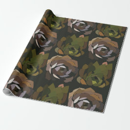 Cactus Green Botanical Cactus Cadeaupapier