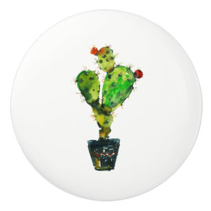 Cactus Green Desert Plant Boho Rustic Southwestern Keramische Knop