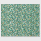 Cactus Green Herhaalde Textuur Cadeaupapier (Vlak)
