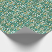 Cactus Green Herhaalde Textuur Cadeaupapier (Hoek)