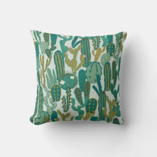 Cactus Green Herhaalde Textuur Kussen