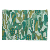 Cactus Green Herhaalde  Textuur Kussensloop (Achterkant)