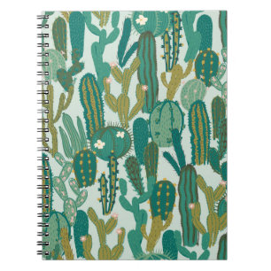 Cactus Green Herhaalde Textuur Notitieboek