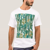 Cactus Green Herhaalde  Textuur T-shirt (Voorkant)
