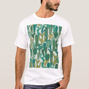 Cactus Green Herhaalde Textuur T-shirt