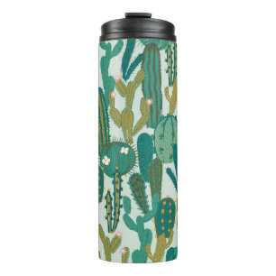 Cactus Green Herhaalde Textuur Thermosbeker