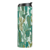 Cactus Green Herhaalde Textuur Thermosbeker (Gedraaid links)