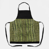 Cactus Green Kitchen Apron with Black Upper  Schort (Voorkant)
