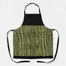 Cactus Green Kitchen Apron with Black Upper  Schort