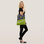 Cactus Green Pink Blue Pattern Personalized Tote Bag (Op model)