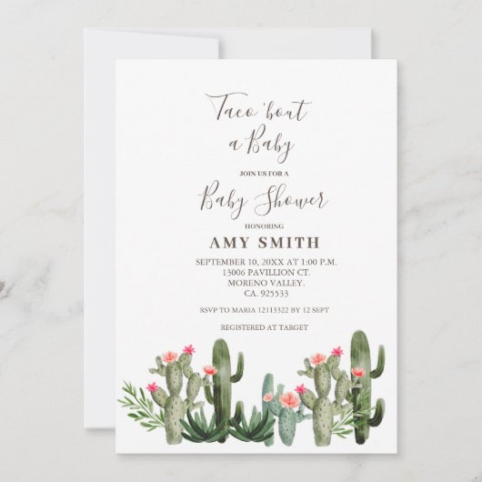 Cactus Green Taco 'Over een uitnodiging van de Bab (Voorkant)