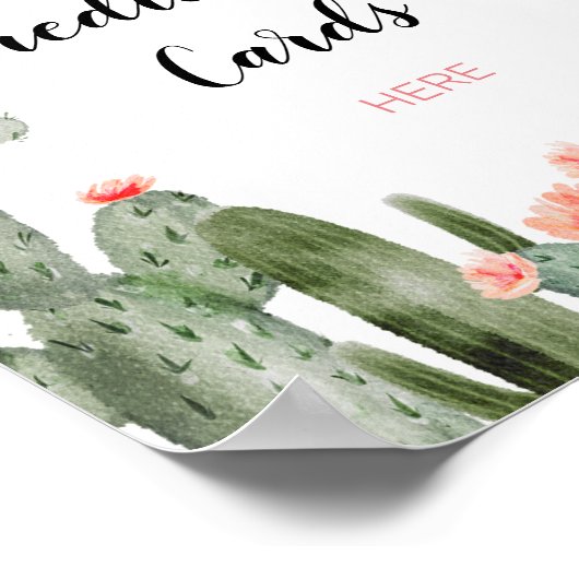 Cactus Green Verlaat uw voorspelling Poster (Hoek)