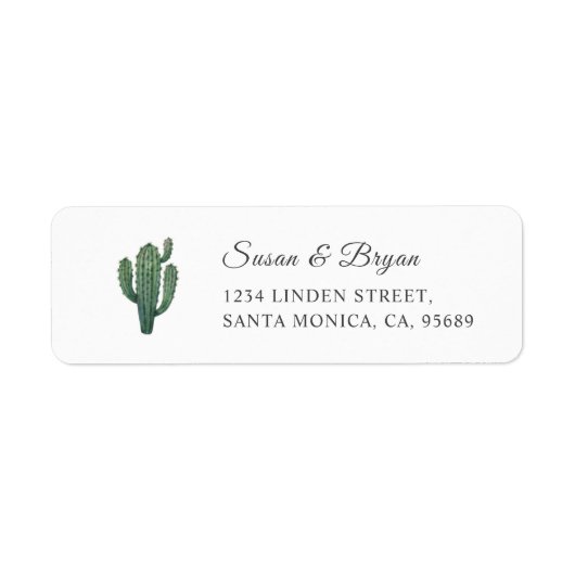 Cactus Greenery Address Label (Voorkant)