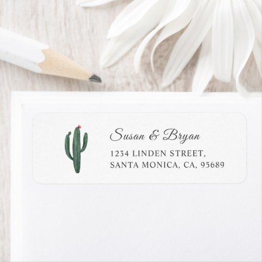 Cactus Greenery Address Label (Insitu)