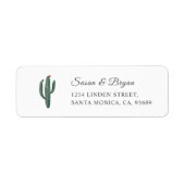 Cactus Greenery Address Label (Voorkant)
