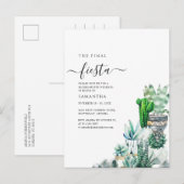 Cactus Greenery Bachelorette Weekend Party Uitnodiging Briefkaart (Voorkant / Achterkant)