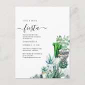 Cactus Greenery Bachelorette Weekend Party Uitnodiging Briefkaart (Voorkant)