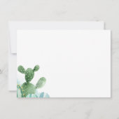 Cactus groen botanische Boho Baby shower Kaart (Achterkant)