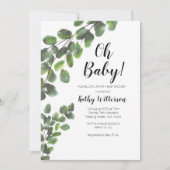 Cactus groen jongen baby shower uitnodiging (Voorkant)