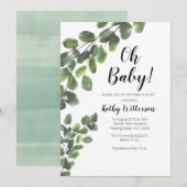 Cactus groen jongen baby shower uitnodiging (Voorkant / Achterkant)