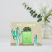 Cactus Groene Deur We hebben de aankondiging verpl Briefkaart (Staand voorkant)