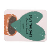 Cactus Hand Drawn Heart Hoya Plant Save the Date Magneet (Horizontaal)