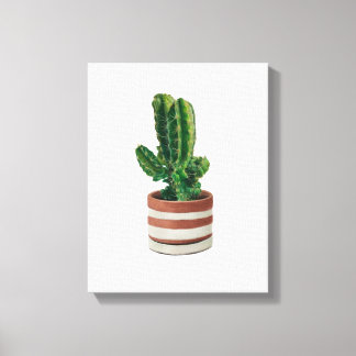 Cactus Hand-getrokken Potlood Crayon Art Canvas Pr Afdruk