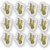 Cactus Hand Painted Elegant Greenery Plant Sticker (Voorkant)