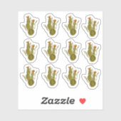 Cactus Hand Painted Elegant Greenery Plant Sticker (Vel)