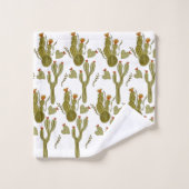 Cactus Hand Painted Waterverf Greenery Pattern Bad Handdoek (Wasdoekje)