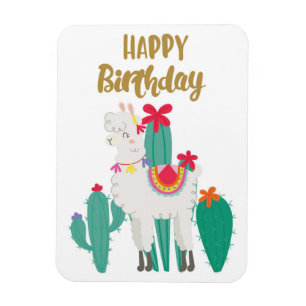 Cactus Happy Birthday Magneet