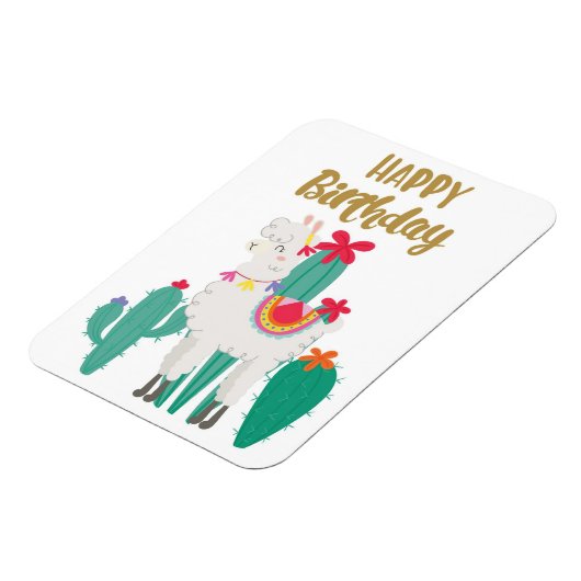 Cactus Happy Birthday Magneet (Linkerzijde)