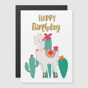 Cactus Happy Birthday Magnetische Uitnodiging