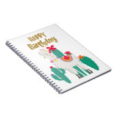 Cactus Happy Birthday Notitieboek (Rechterzijde)