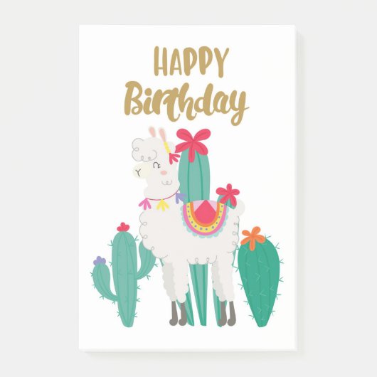 Cactus Happy Birthday Post-it® Notes (Voorkant)