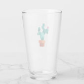 Cactus Hart Monogram Initialen Groen Roze Fun Glas (Achterkant)