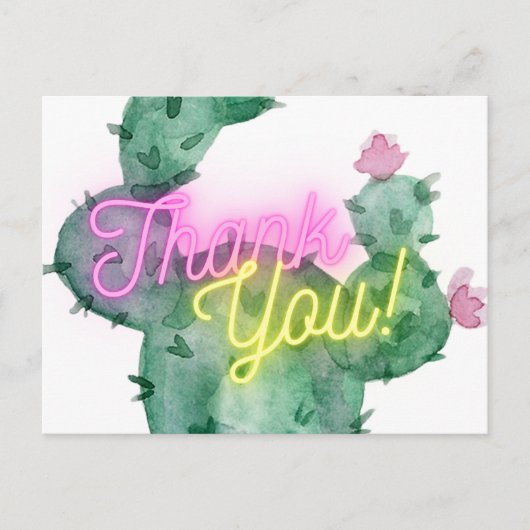 Cactus Hartelijk dank Briefkaart (Voorkant)